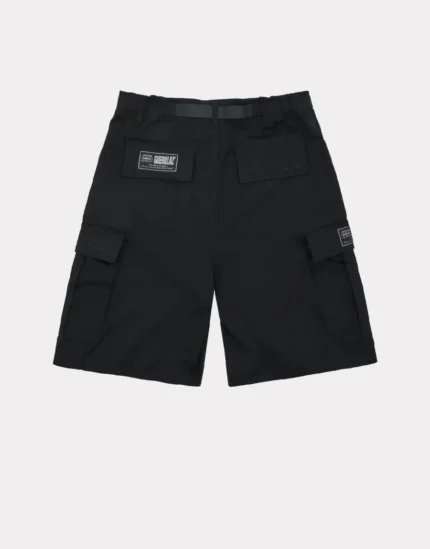 Corteiz Alcatraz Cargo Shorts in Triple Black (2)