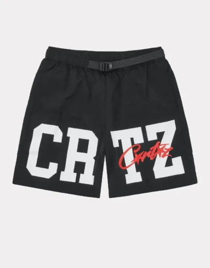 Corteiz Crtz Nylon shorts in Schwarz (2)
